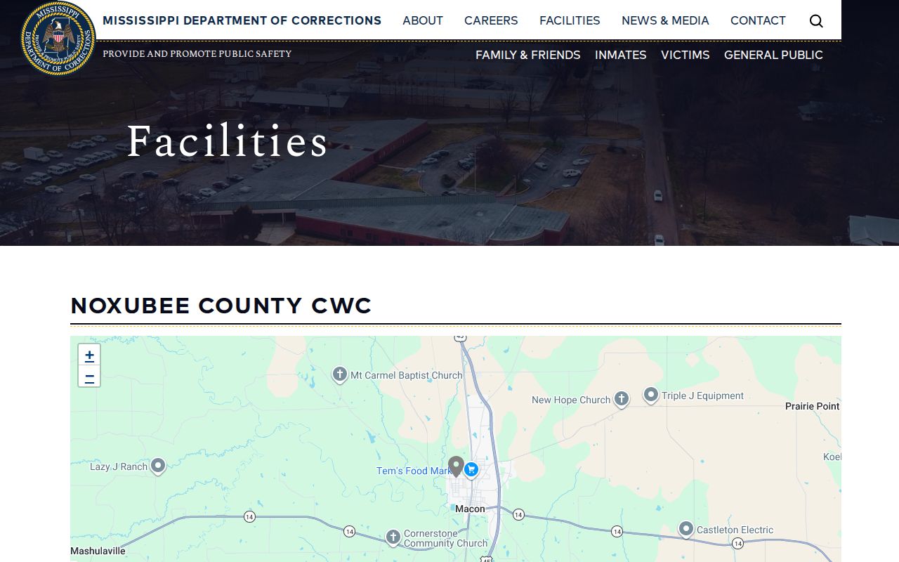 Noxubee County Community Work Center release and work-detail status