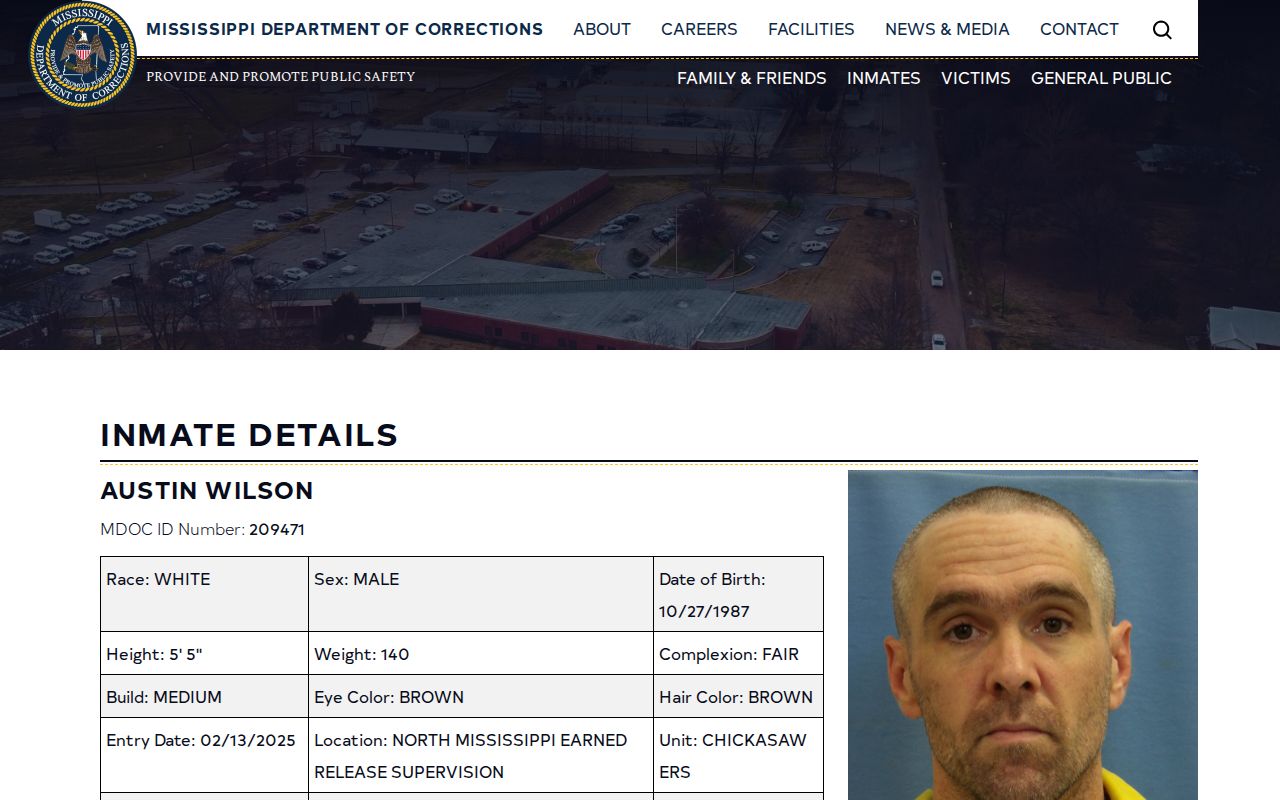 Noxubee County projected release ERS community supervision example